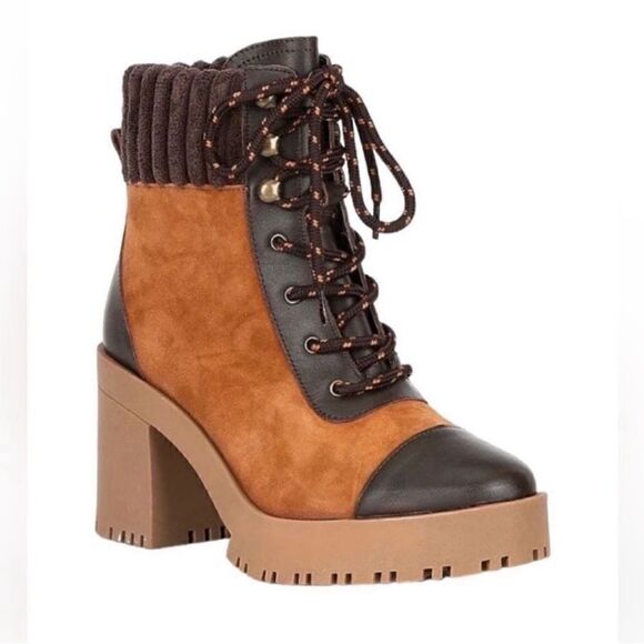 White Mountain Shoes - Chelsea & Violet Black Leather Suede Boots(Size 10M)